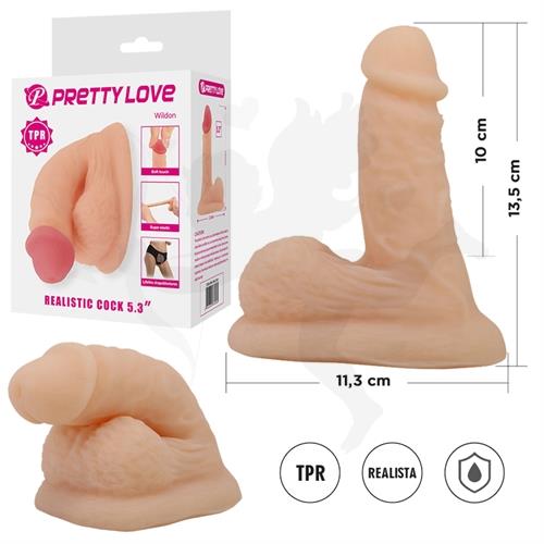Dildo realista flexible: textura natural con diseño elástico y tacto suave